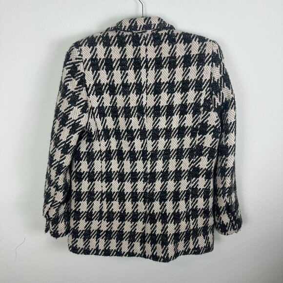 Anine Bing Houndstooth Blazer Jacket S Oversized Business Casual Office Minimali - Picture 7 of 8